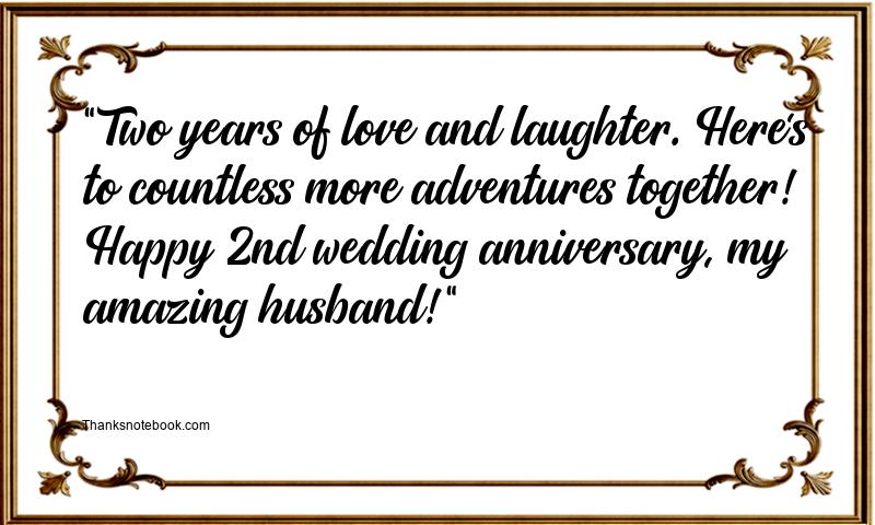 2nd Wedding Anniversary Wishes for Husband