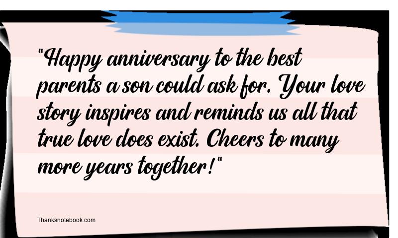 Anniversary Wishes for Parents from Son