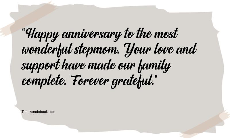 Best Anniversary Wishes for Stepmom from Daughter