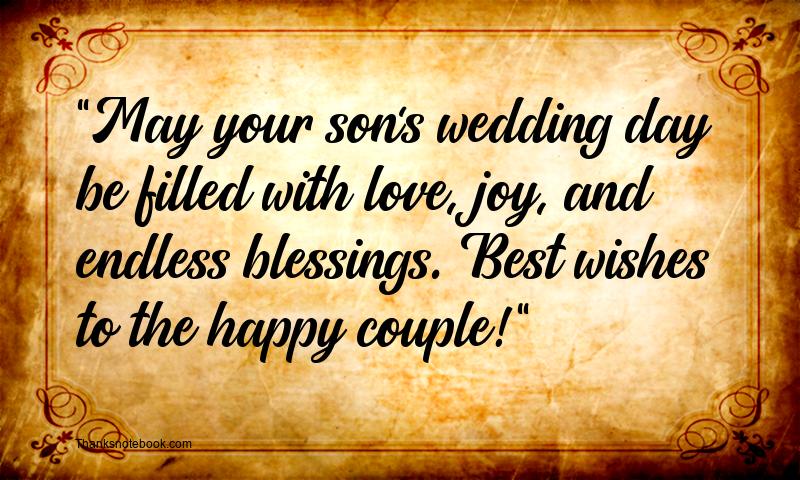 Best Wishes to a Friend on His Son's Wedding