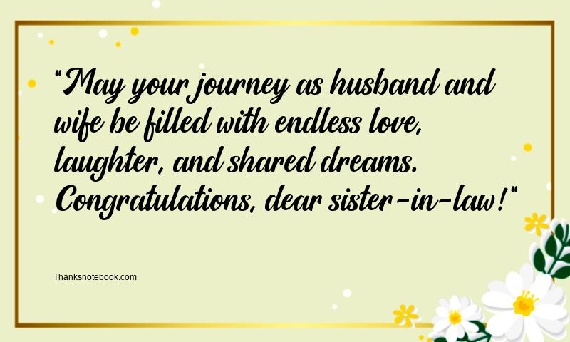 Emotional Wedding Wishes for Sister-in-Law