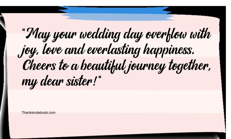 Emotional Wedding Wishes for Sister