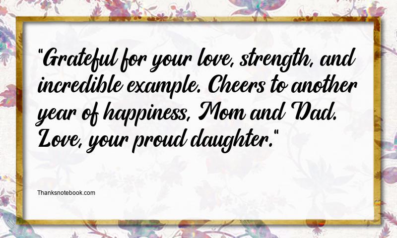 Happy Anniversary Wishes For Mom and Dad from Daughter