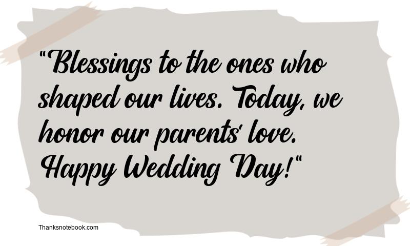 Happy Wedding Messages to Parents of Bride and Groom