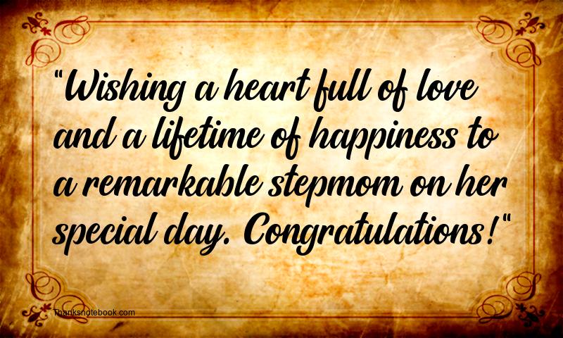 Heart Touching Wedding Wishes for Stepmom