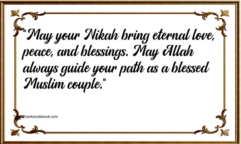 Nikah Wishes Dua for Muslim Couple