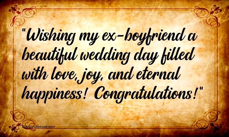 Special Wedding Wishes for Ex Boyfriend