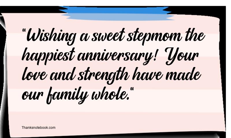 Sweet Anniversary Wishes for Stepmom