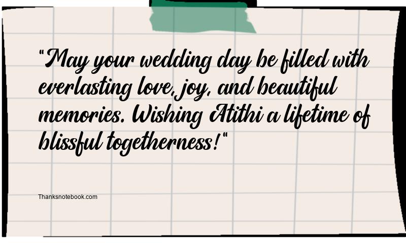 Wedding Wishes for Atithi