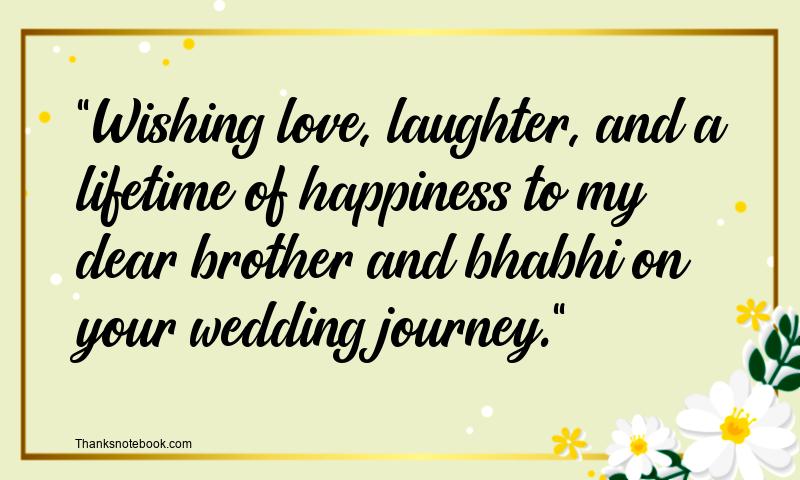 Wedding Wishes for Brother and Bhabhi