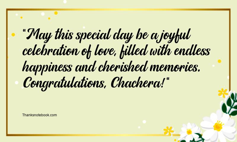 Wedding Wishes for Chachera