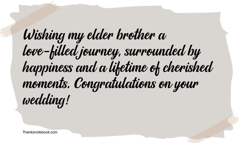 Wedding Wishes for Elder Brother