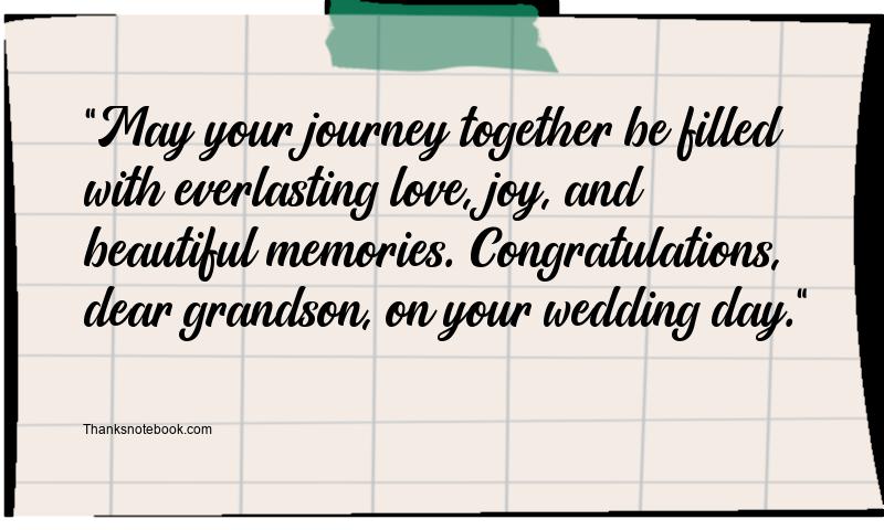 Wedding Wishes for Grandson