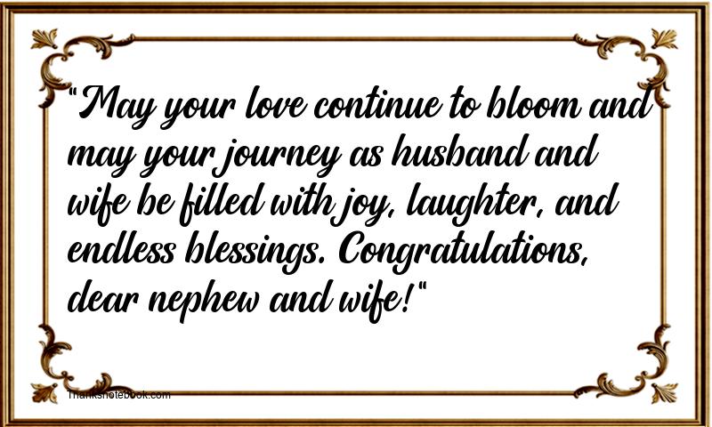 Wedding Wishes for Nephew and Wife