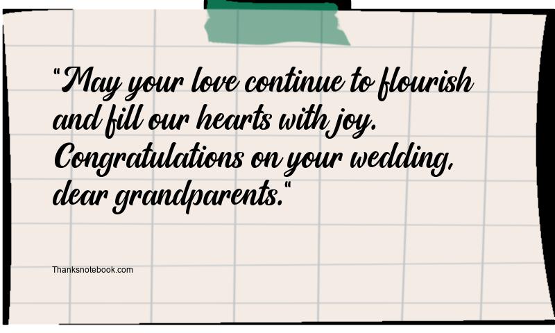 Wedding Wishes Letter for Grandparents