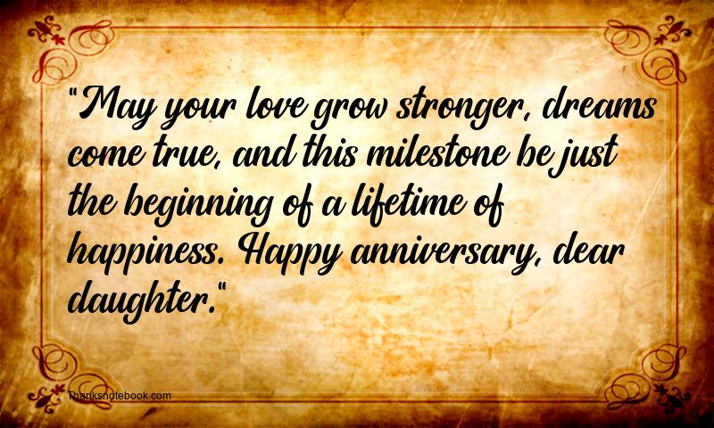 10th Marriage Anniversary Messages for Daughter