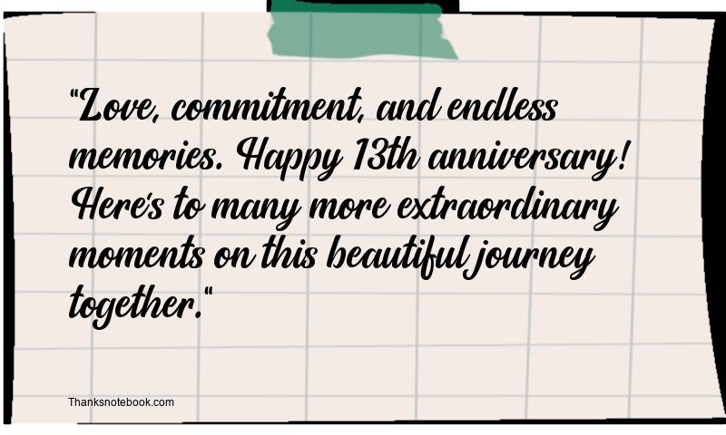 13th Anniversary Messages