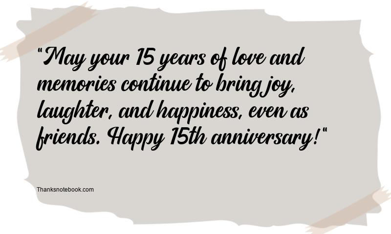 15th Wedding Anniversary Wishes for Ex Girlfriend