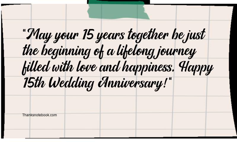 15th Wedding Anniversary Wishes for Friends