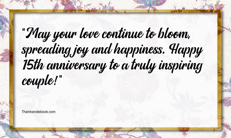 15th Wedding Anniversary Wishes for Jiju