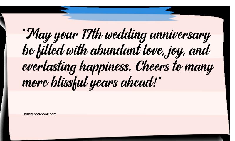 17th Wedding Anniversary Wishes for Sister