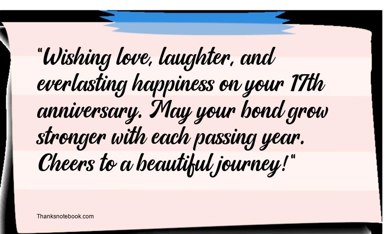 17th Wedding Anniversary Wishes for Son and Daughter in Law