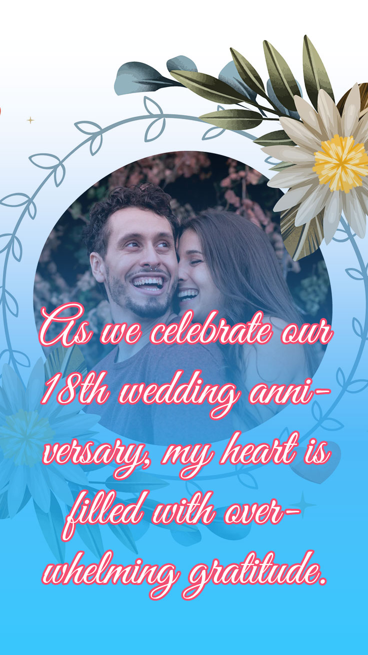 18th Wedding Anniversary  Messages Feature Image