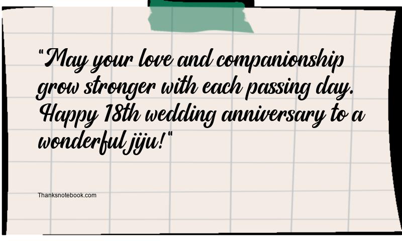 18th Wedding Anniversary Wishes for Jiju