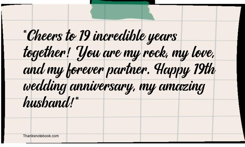 19th Wedding Anniversary Wishes for Husband