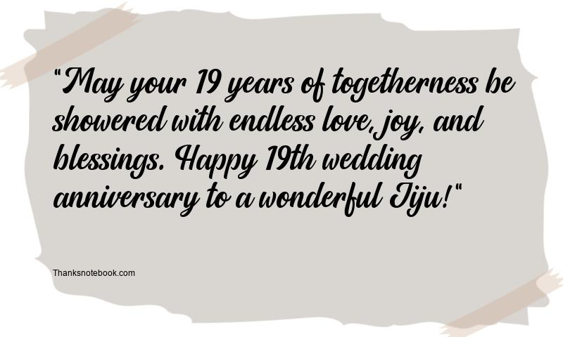 19th Wedding Anniversary Wishes for Jiju