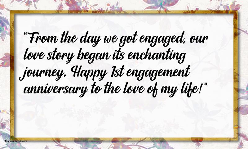 1st Engagement Anniversary Messages for Fiance