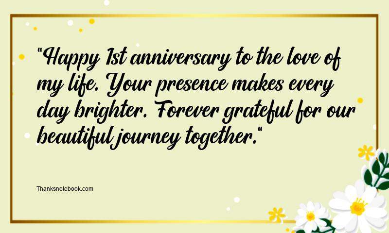 1st Marriage Anniversary Messages for Husband