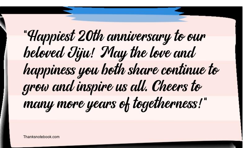 20th Wedding Anniversary Wishes for Jiju