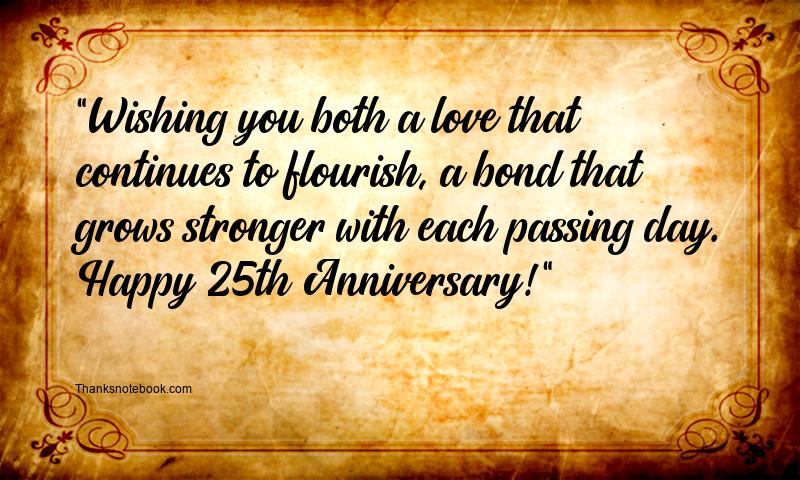 25th Wedding Anniversary Wishes for Son and Daughter in Law