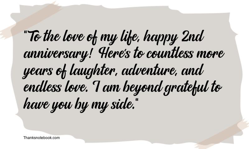 2nd Anniversary Wishes for Husband