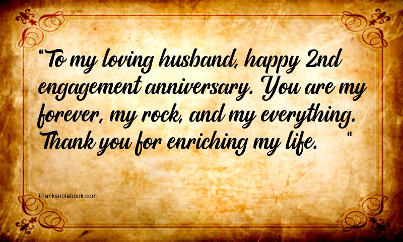 2nd Engagement Anniversary Instagram Status for Husband