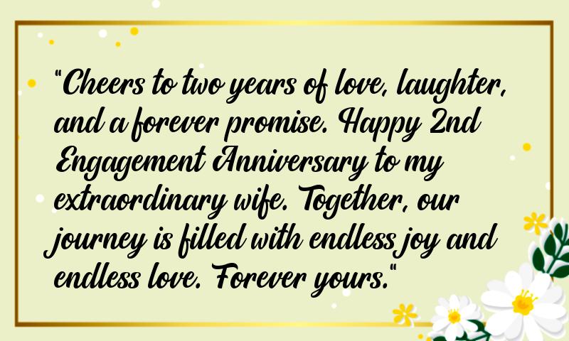 2nd Engagement Anniversary Instagram Status for Wife