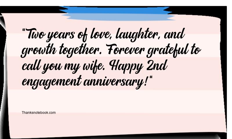 2nd Engagement Anniversary Instagram Status for Wife