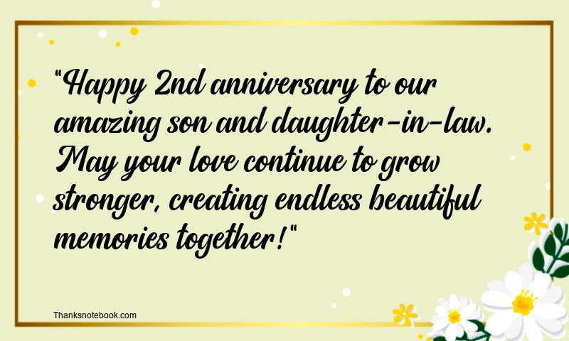 2nd Marriage Anniversary Messages for Son