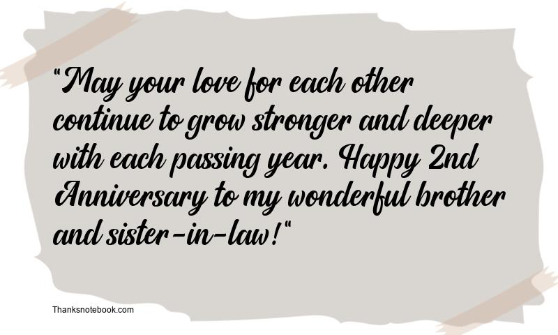 2nd Marriage Anniversary Wishes for Brother