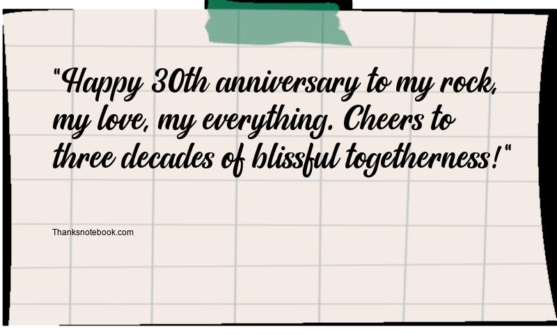 30th Wedding Anniversary Wishes for Husband