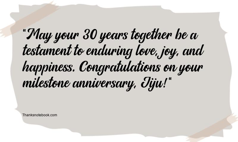 30th Wedding Anniversary Wishes for Jiju