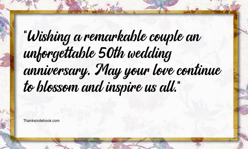 50th Wedding Anniversary Wishes for Uncle and Aunt