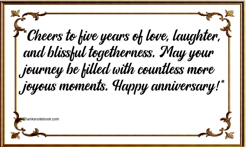 5th Wedding Anniversary Messages for Brother and Sister in Low