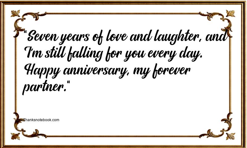 7th Wedding Anniversary Messages for Husband