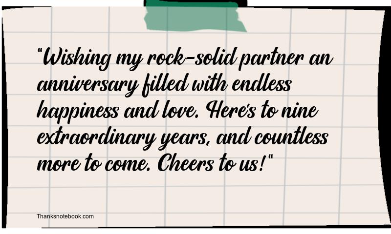 9th Wedding Anniversary Wishes for Husband