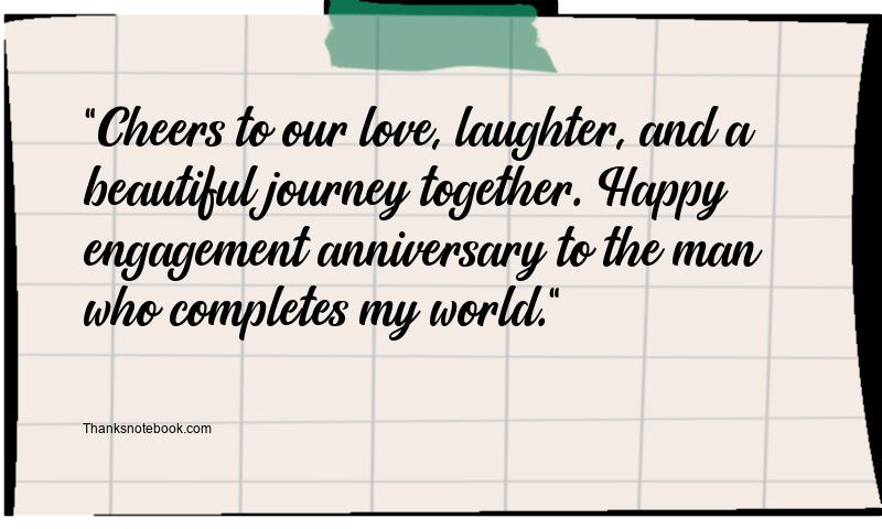 Engagement Anniversary Wishes for Husband