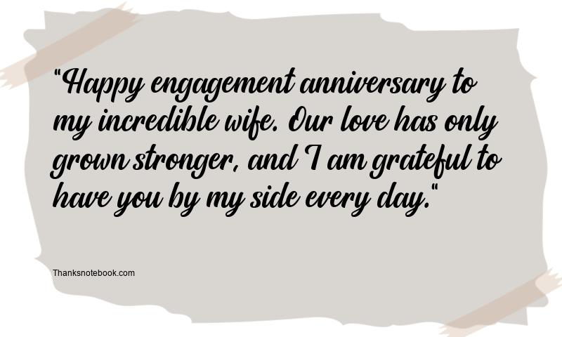 Engagement Anniversary Wishes for Wife