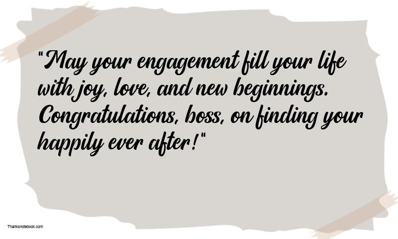  Engagement Wishes for Boss