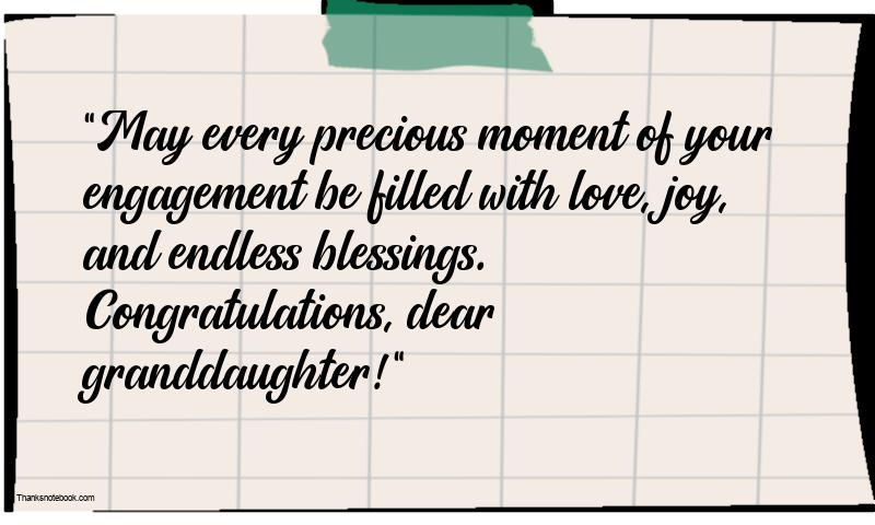 Engagement Wishes for Granddaughter